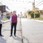 Alcalde Alfonso Sánchez supervisa avances de obra en calle Francisco I. Madero de Acuitlapilco que fortalece la movilidad y conectividad de la zona