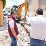 Verifica alcalde Alfonso Sánchez avances de la rehabilitación del sistema de drenaje en la prolongación Morelos de la capital